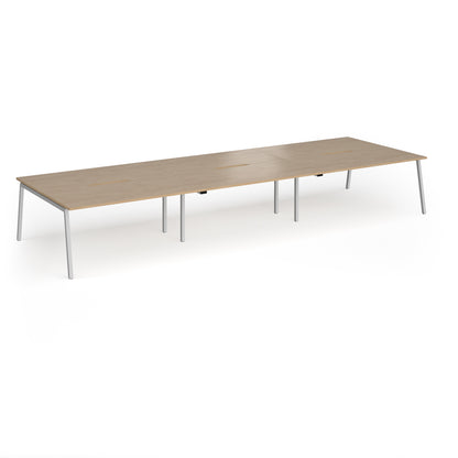 Connex Plus Angled Frame Triple Back to Back Desks - ACO4816-S-KO