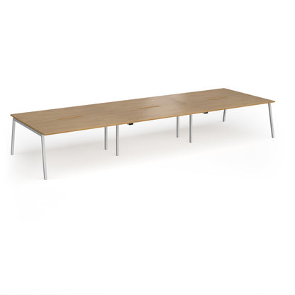 Connex Plus Angled Frame Triple Back to Back Desks - ACO4816-S-O