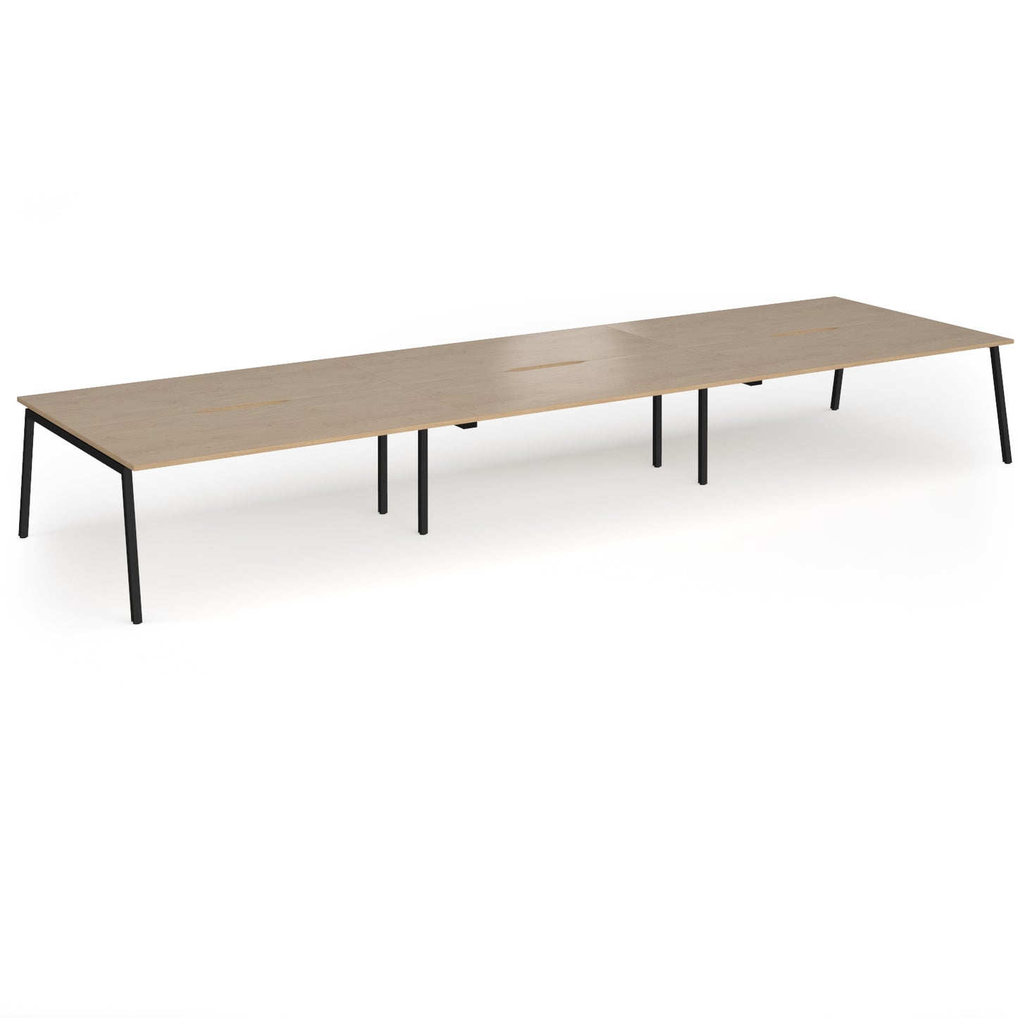 Connex Plus Angled Frame Triple Back to Back Desks - ACO5416-K-KO