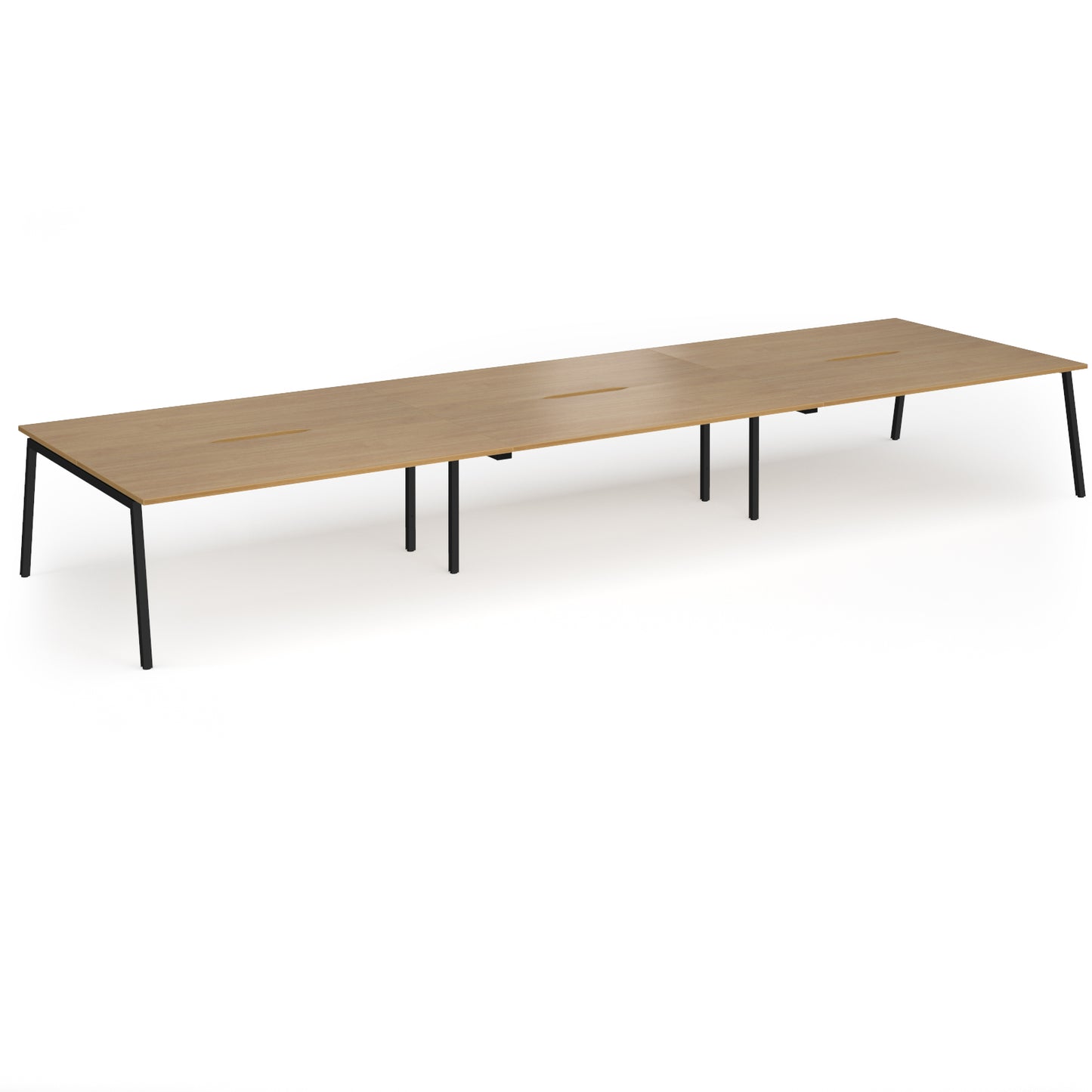 Connex Plus Angled Frame Triple Back to Back Desks - ACO5416-K-O
