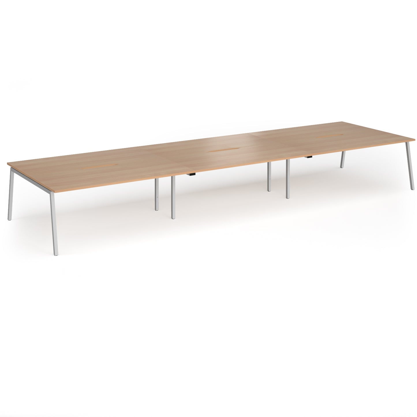 Connex Plus Angled Frame Triple Back to Back Desks - ACO5416-S-B