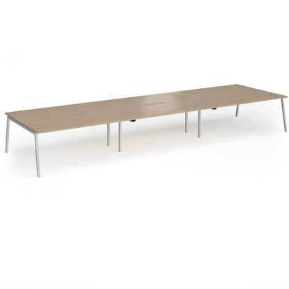 Connex Plus Angled Frame Triple Back to Back Desks - ACO5416-S-KO