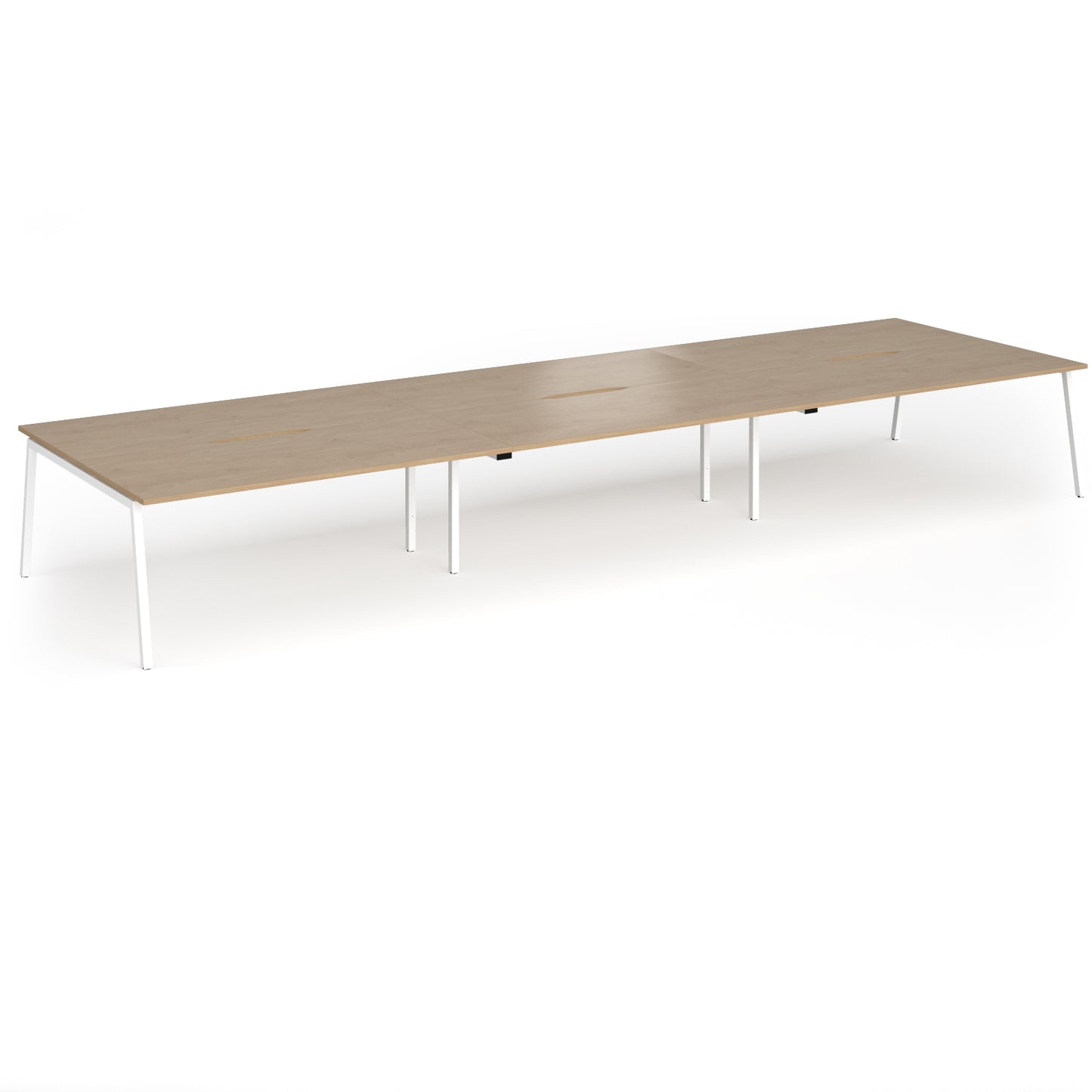 Connex Plus Angled Frame Triple Back to Back Desks - ACO5416-WH-KO