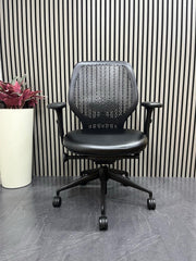 Orangebox Ara – Black Leather Seat– Lumbar Support –Rrp£759 - UK Delivery