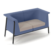 Addison single seater armchair with black metal frame and legs- made to order