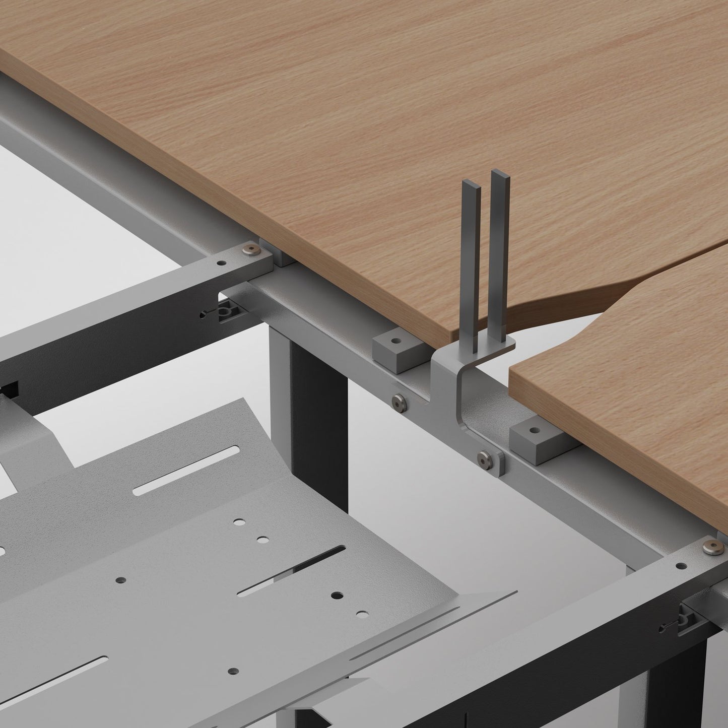 Intermediate screen bracket for Adapt and Fuze desks