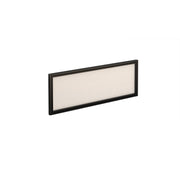 Straight glazed desktop screen with aluminium frame