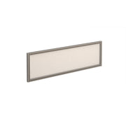 Straight glazed desktop screen with aluminium frame