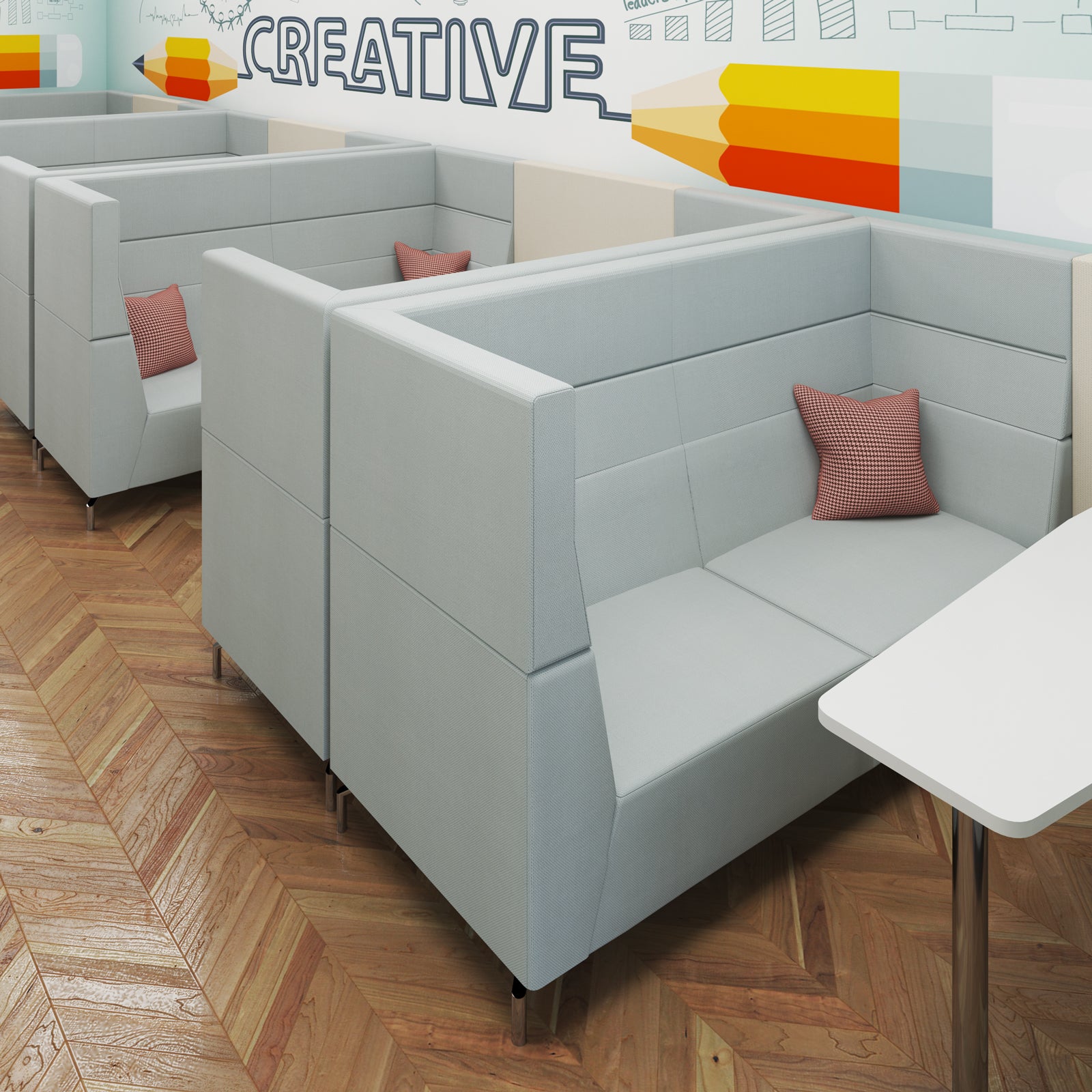 Alban Pod private meeting booth