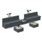 Alto modular reception seating with no arms