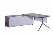 Nero Premium L-Shaped Executive Desk with Integrated Storage Return (2.15m)