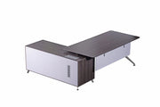 Nero Premium L-Shaped Executive Desk with Integrated Storage Return (2.15m)