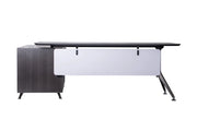 Nero Premium L-Shaped Executive Desk with Integrated Storage Return (2.15m)