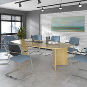 Arrow head leg radial end boardroom table