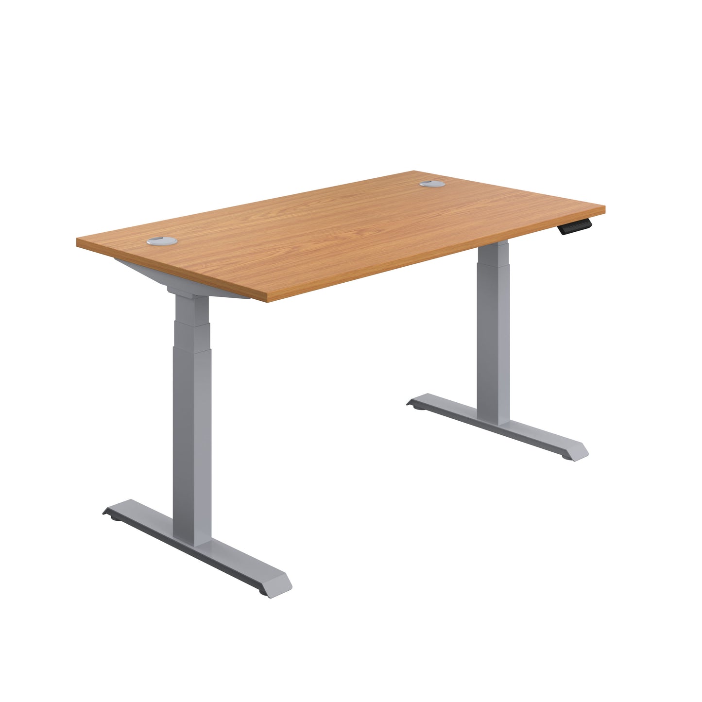 Aztec|Dual Motor|Sit Stand Desk|1800x800|Nova Oak-Silver