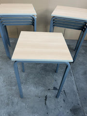 Single Stacking School Tables / Solid Metal Frame - CAN DELIVER ( 55cm X 55cm )
