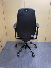 RH Logic 400 Executive Ergonomic Office Chair – Black Leather – Fully Adjustable - Refurbished