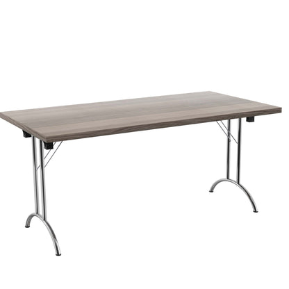 Aztec|Union|Folding Table (FSC)|Rectangular|Silver/Grey Oak