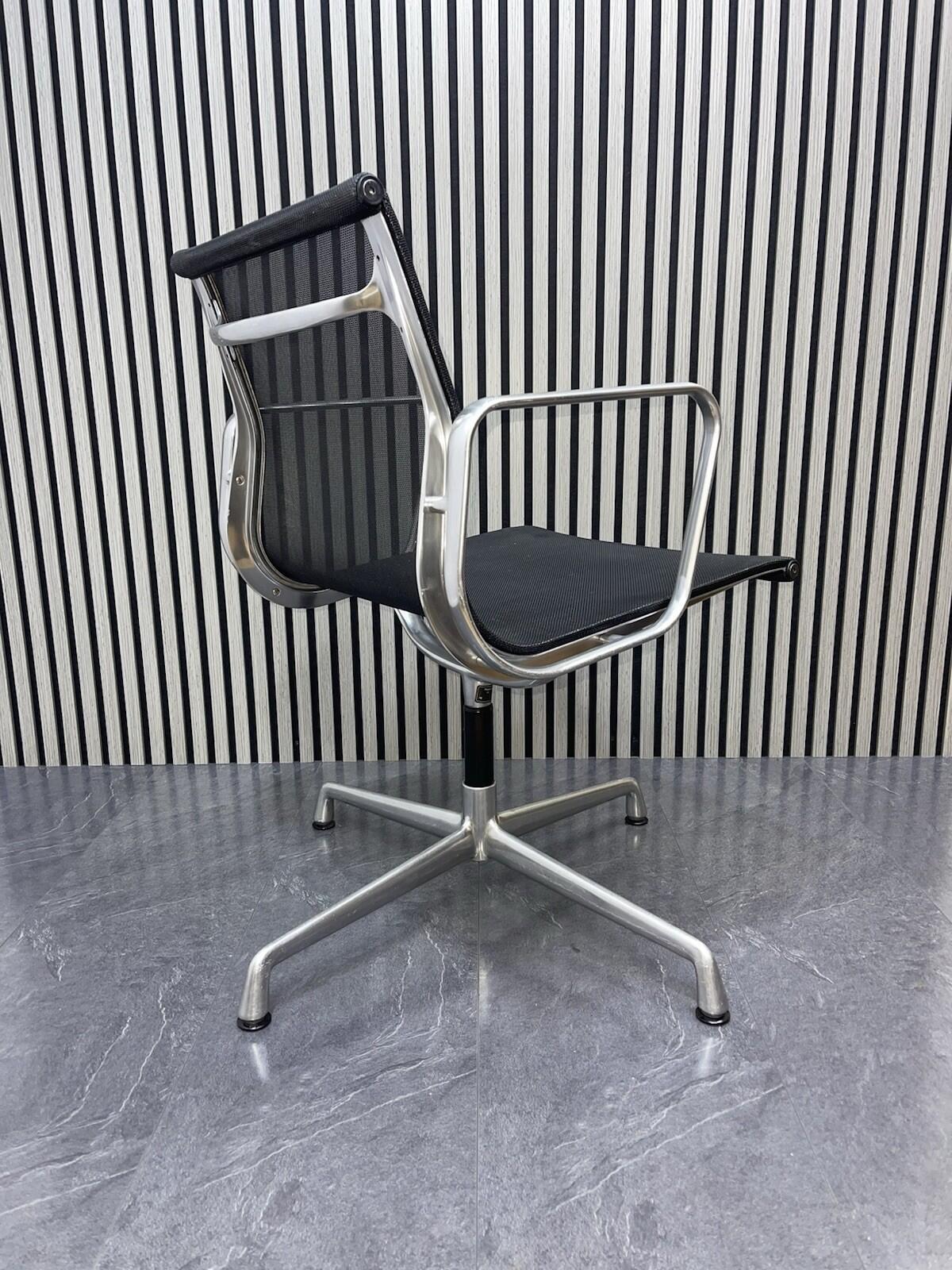 Genuine icf By Charles Eames Black Mesh Swivel Chair