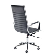 Bari High Back Executive Office Chair – Black Faux Leather