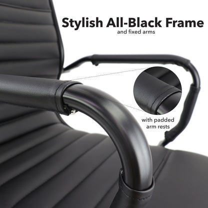 Bari high back executive chair black frame
