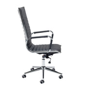 Bari High Back Executive Office Chair – Black Faux Leather