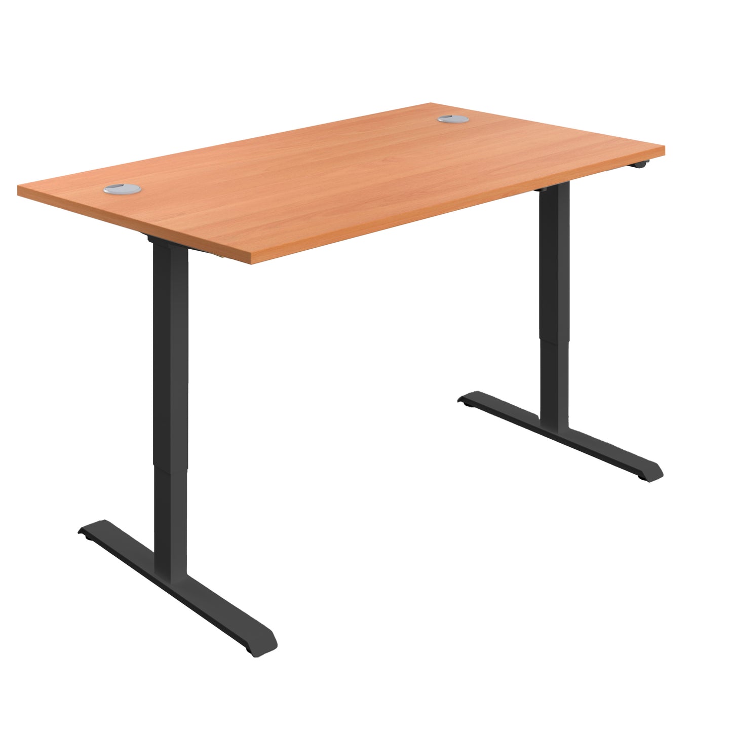 Aztec|Single Motor|Sit Stand Desk|1200x800|Beech-Black