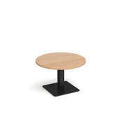 Brescia circular coffee table with flat square base