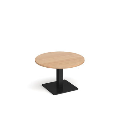 Brescia circular coffee table with flat square base - BCC800-K-B