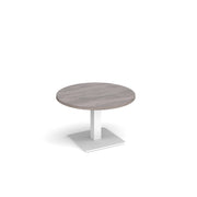 Brescia circular coffee table with flat square base
