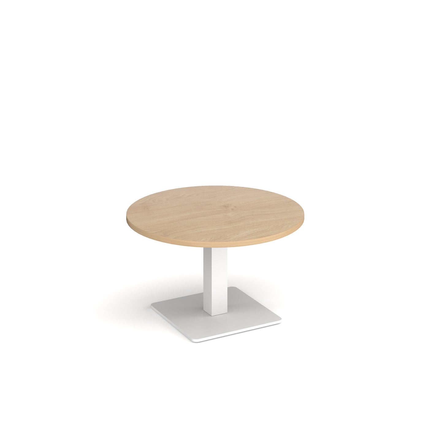 Brescia circular coffee table with flat square base - BCC800-WH-KO