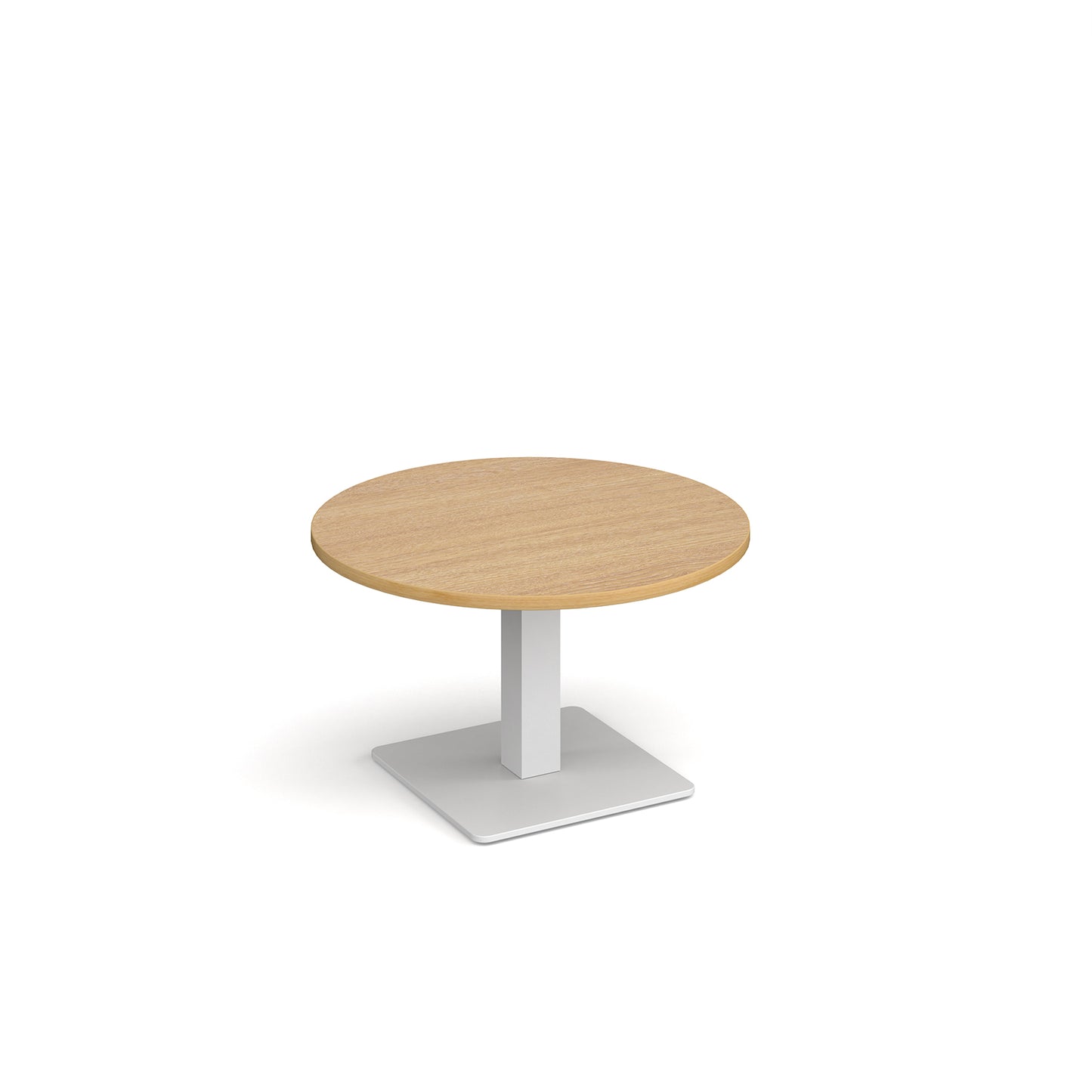 Brescia circular coffee table with flat square base - BCC800-WH-O