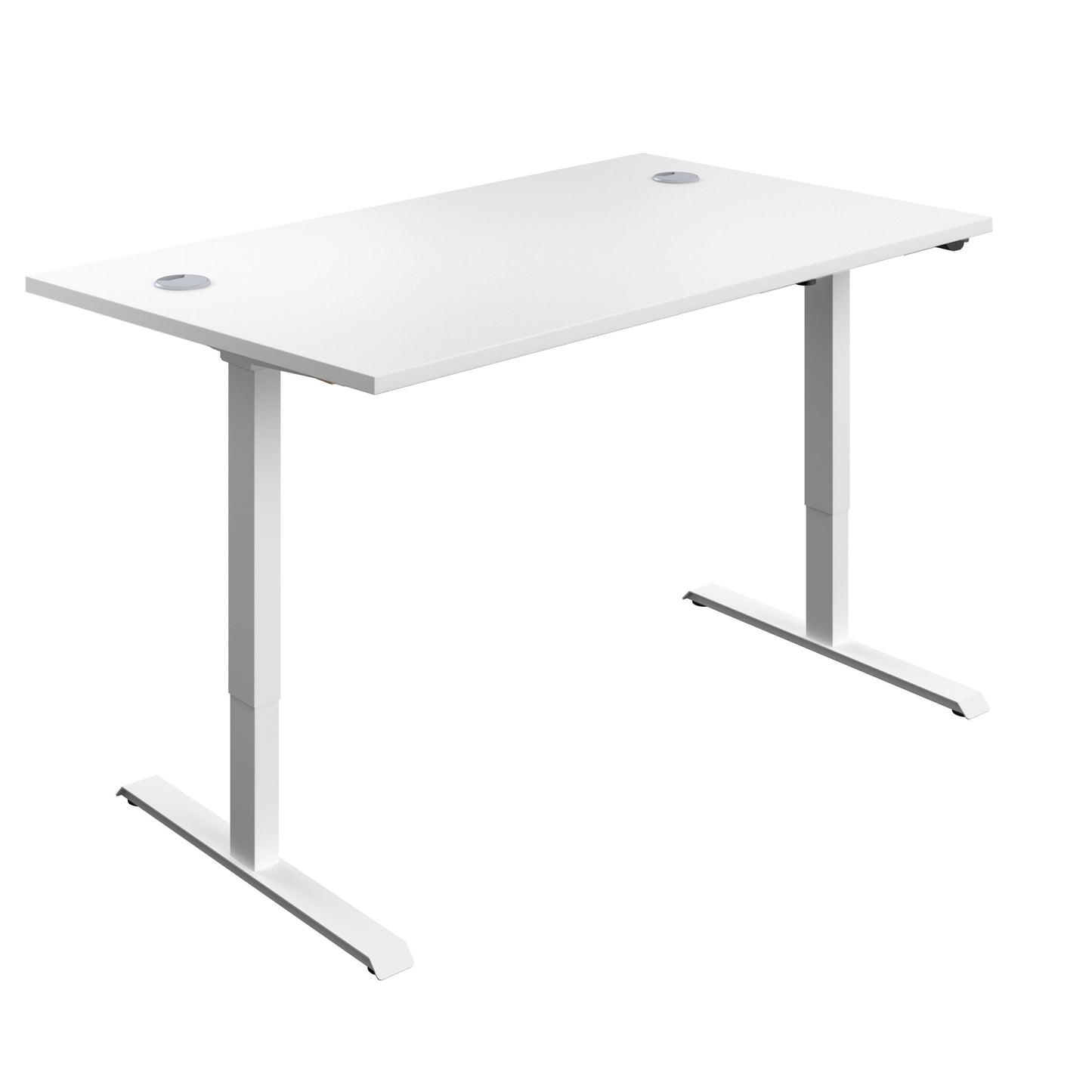 Aztec|Single Motor|Sit Stand Desk|1200x800|White-White