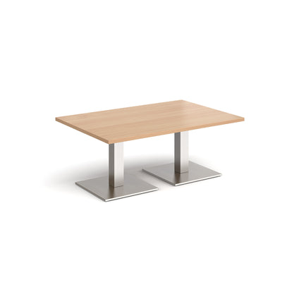Brescia rectangular coffee table with square bases - BCR1200-BS-B