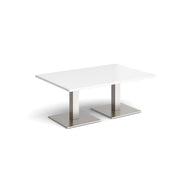 Brescia rectangular coffee table with square bases