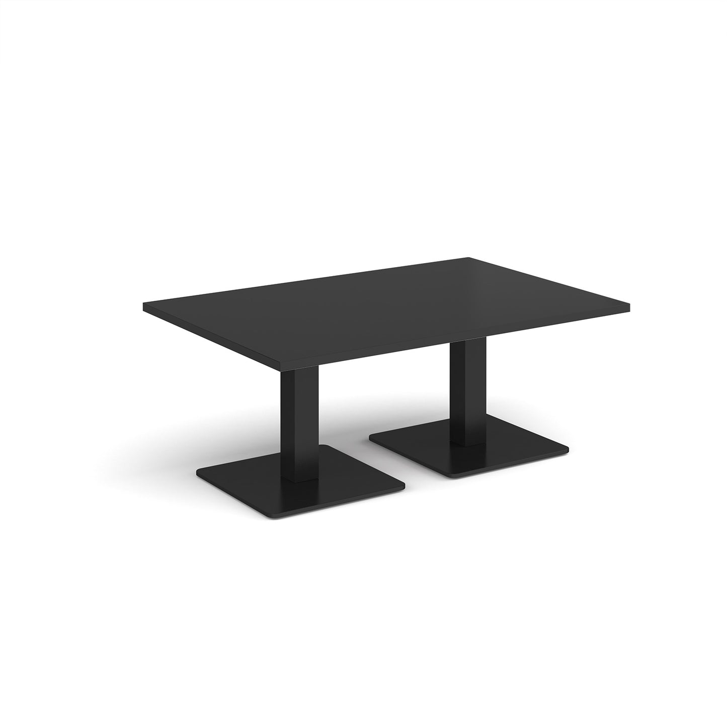 Brescia rectangular coffee table with square bases - BCR1200-K-BK