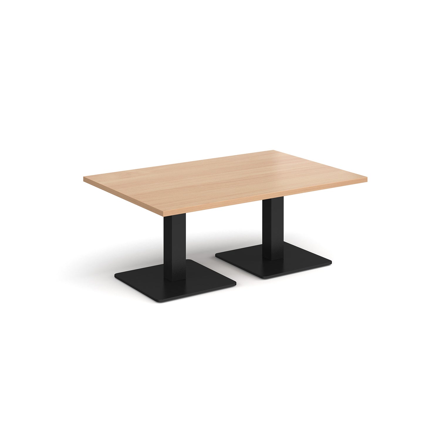 Brescia rectangular coffee table with square bases - BCR1200-K-B
