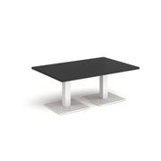 Brescia rectangular coffee table with square bases