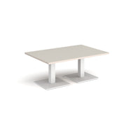 Brescia rectangular coffee table with square bases