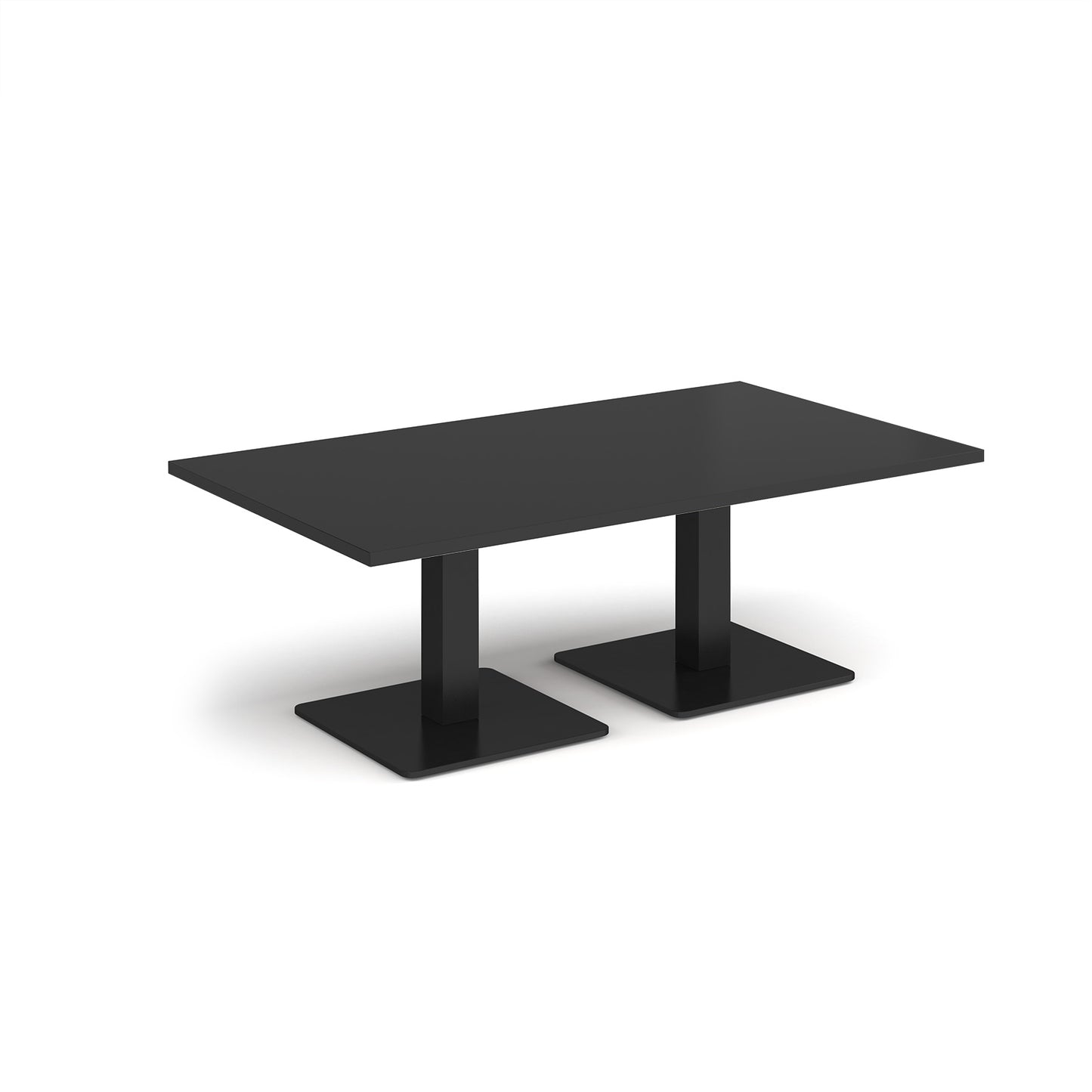 Brescia rectangular coffee table with square bases - BCR1400-K-BK