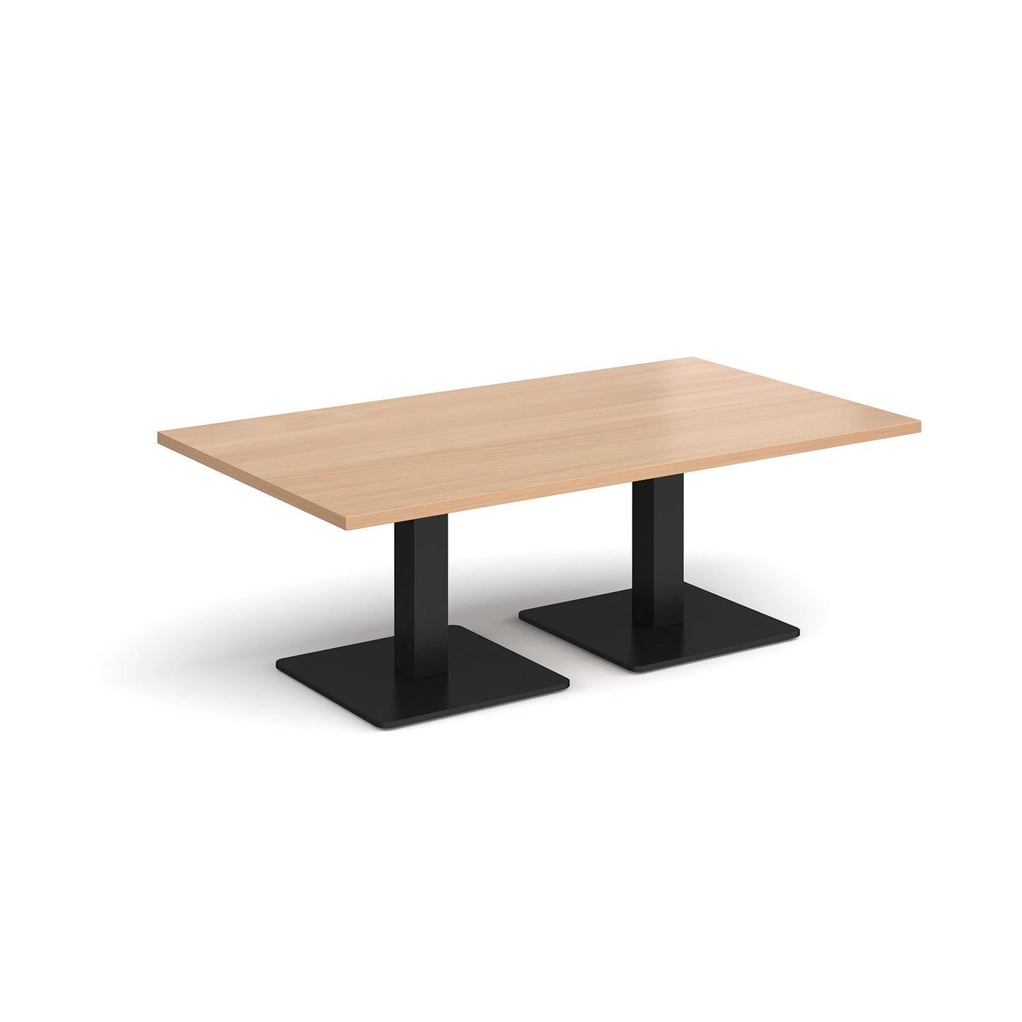 Brescia rectangular coffee table with square bases - BCR1400-K-B