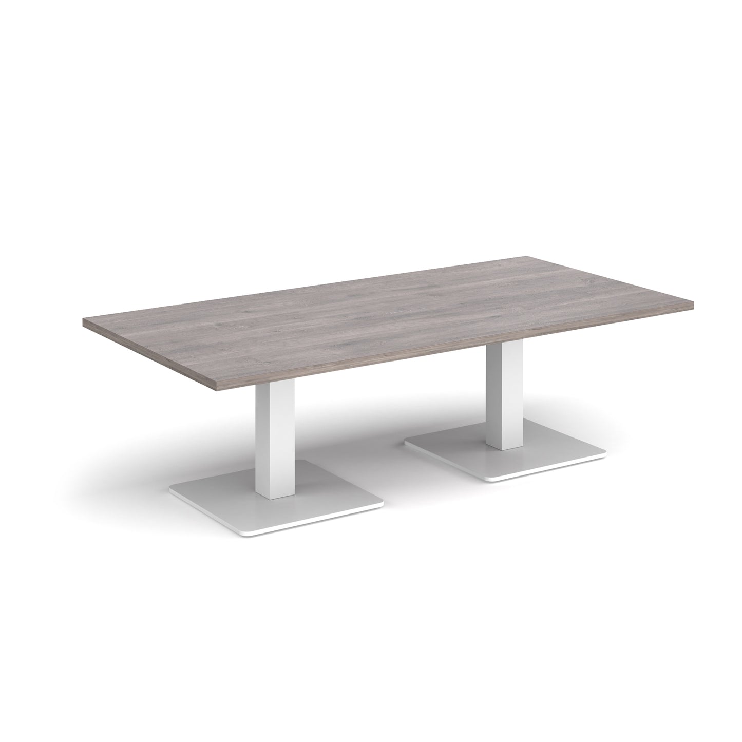 Brescia rectangular coffee table with square bases - BCR1600-WH-GO