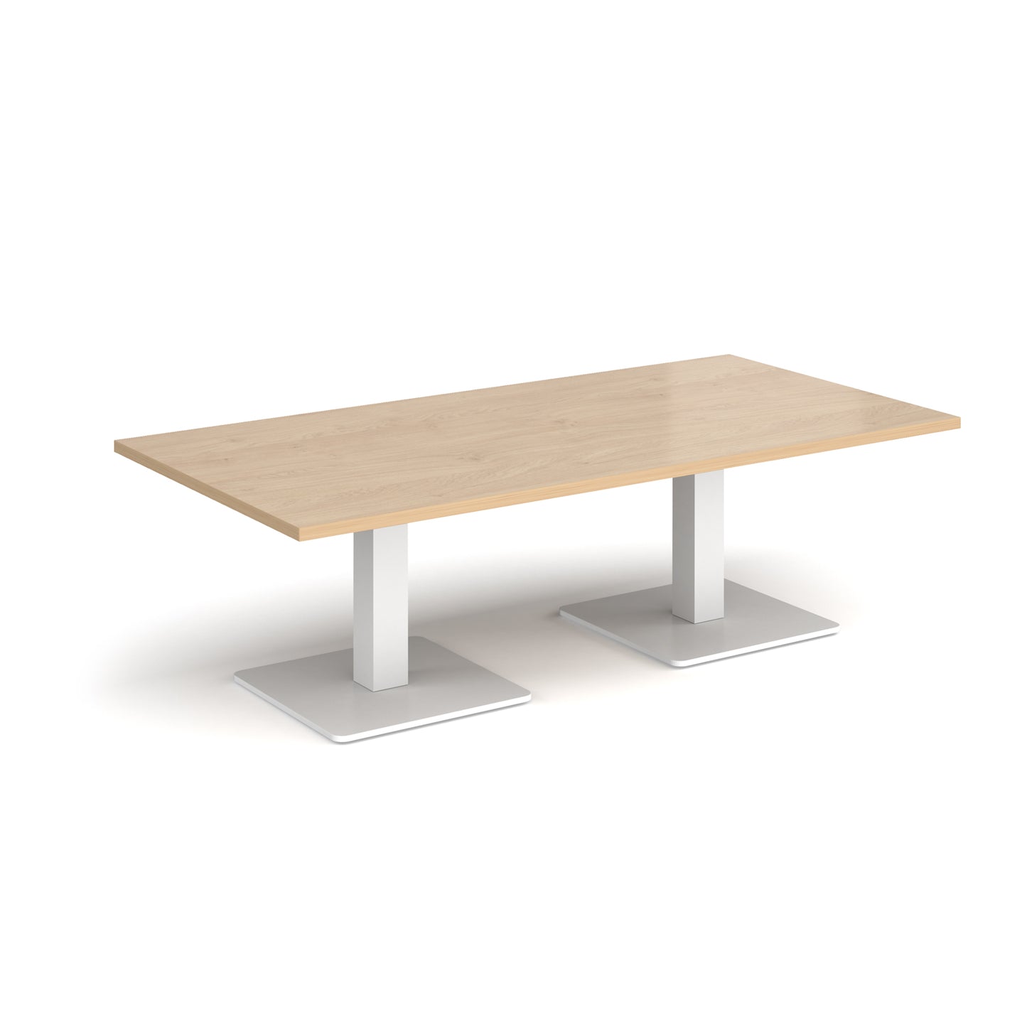 Brescia rectangular coffee table with square bases - BCR1600-WH-KO