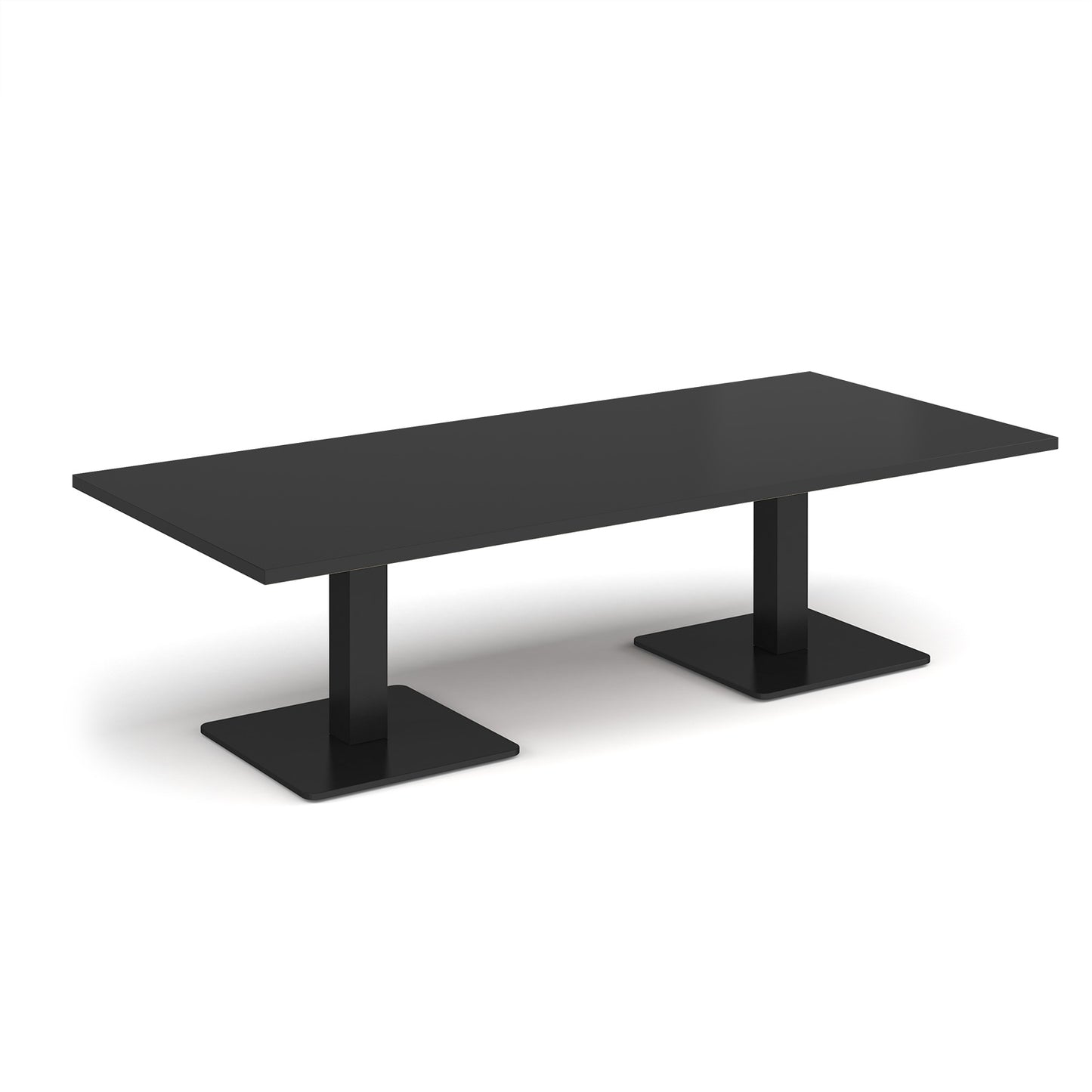 Brescia rectangular coffee table with square bases - BCR1800-K-BK