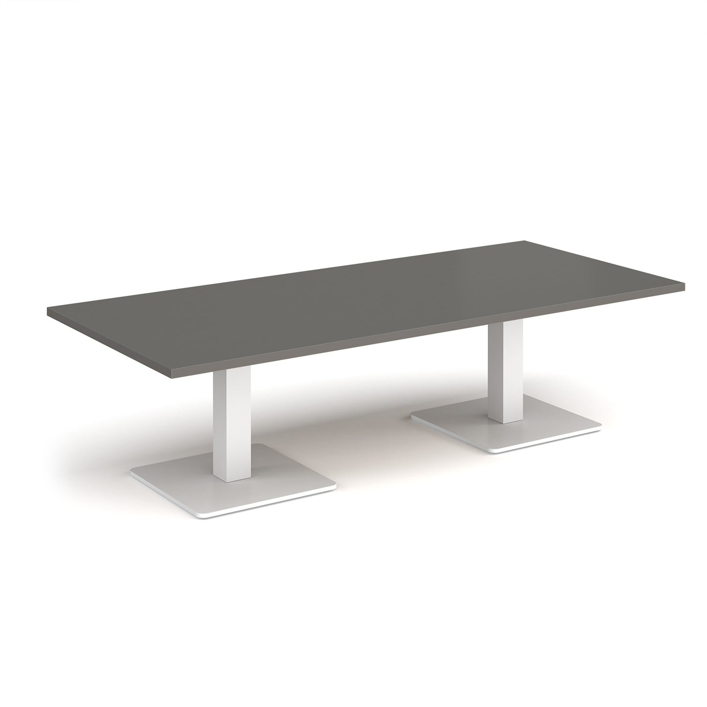 Brescia rectangular coffee table with square bases - BCR1800-WH-OG