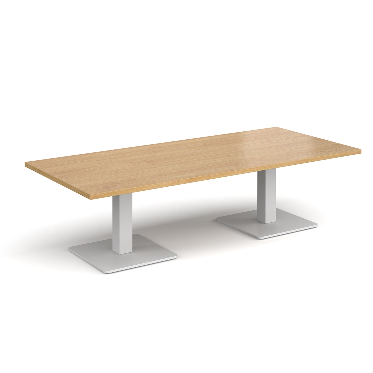Brescia rectangular coffee table with square bases - BCR1800-WH-O