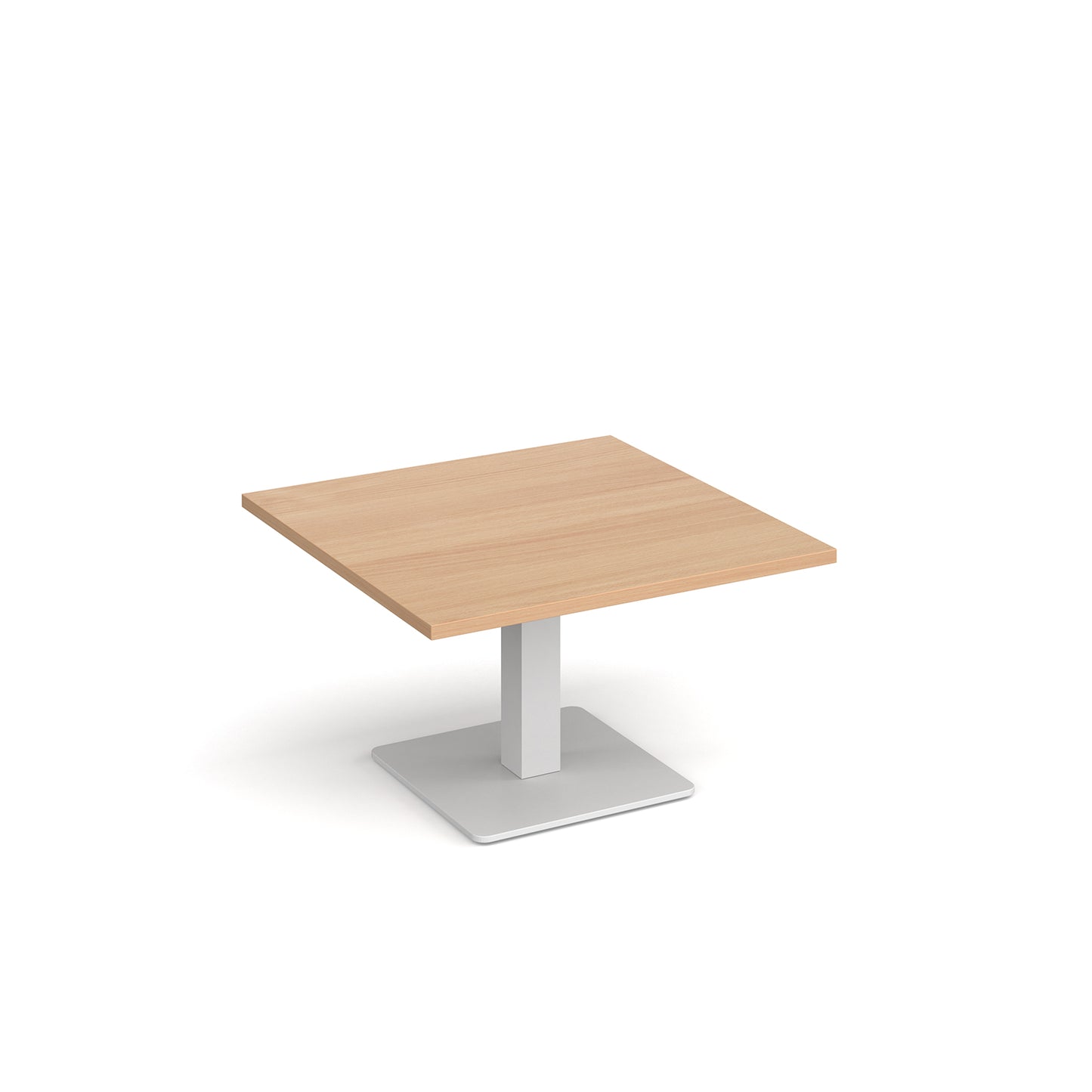 Brescia square coffee table with flat square base - BCS800-WH-B