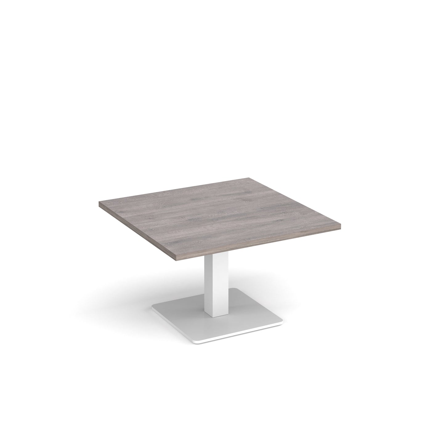 Brescia square coffee table with flat square base - BCS800-WH-GO