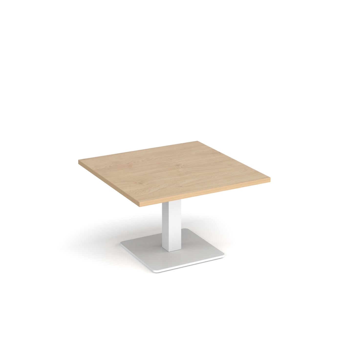 Brescia square coffee table with flat square base - BCS800-WH-KO