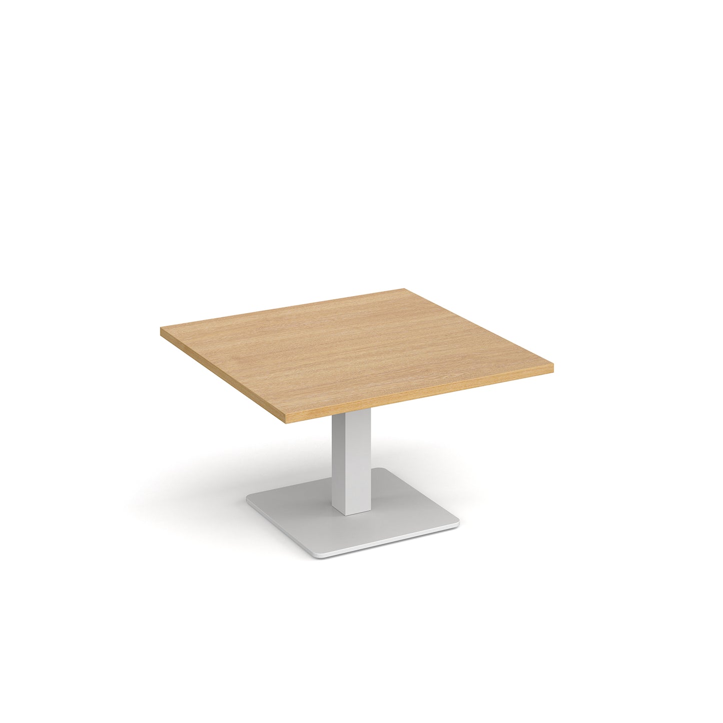 Brescia square coffee table with flat square base - BCS800-WH-O